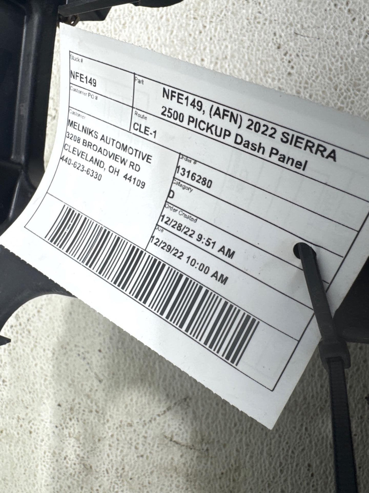 20-23 Gmc Sierra 2500 Front Instrument Dashboard Panel Base Oem