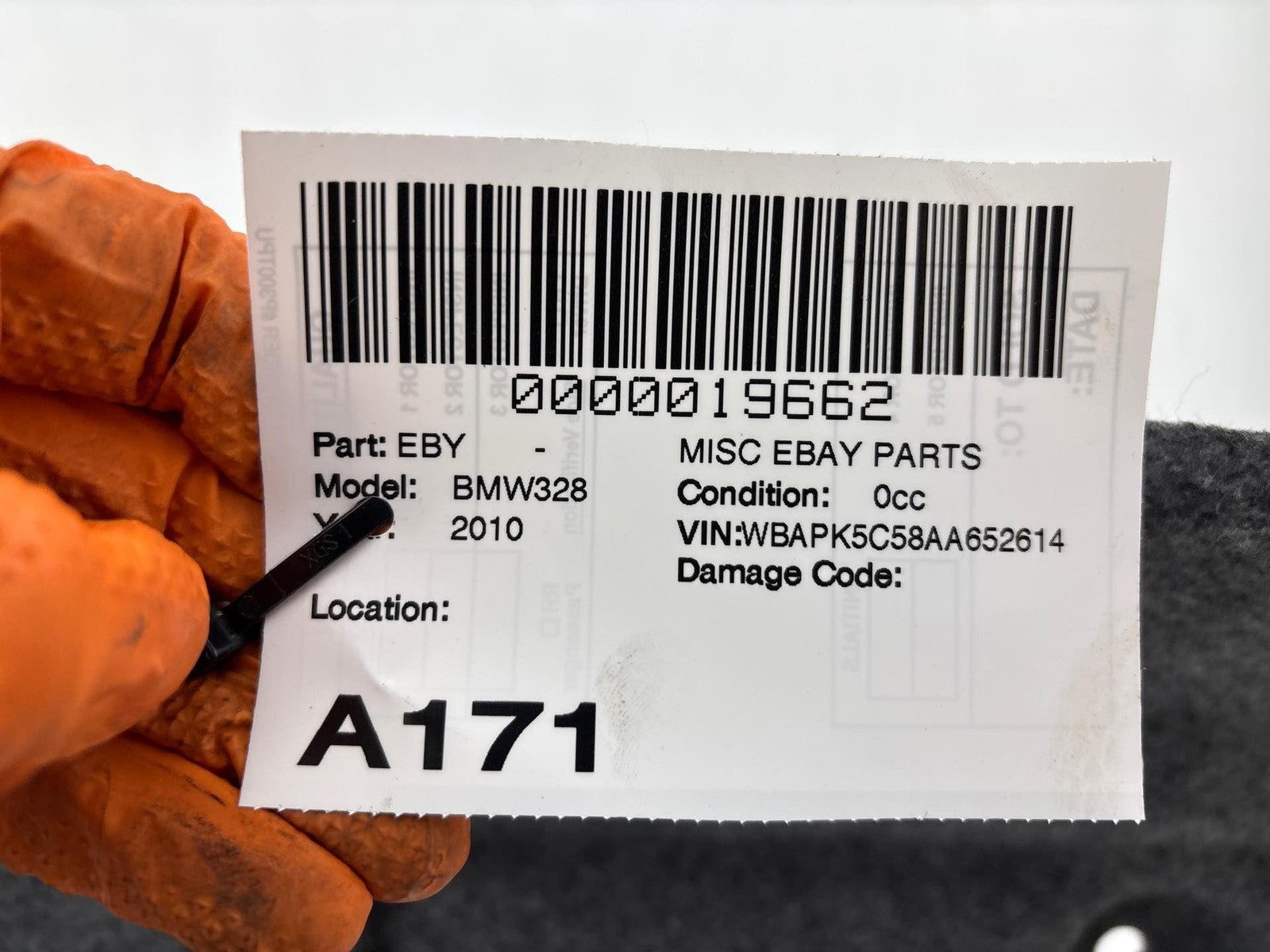 07-11 Bmw 328 335 E90 Rear Trunk Right Passenger Side Quarter Trim Panel Oem