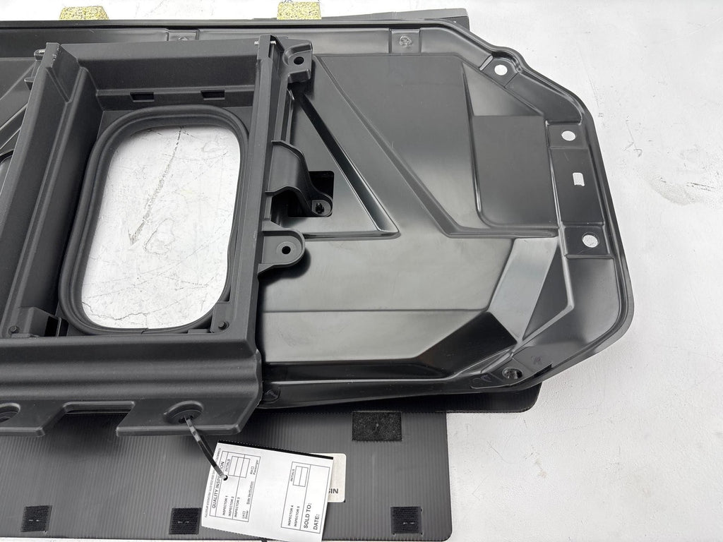 14-20 Infiniti Q50 Trunk Compartment Back Seat Support Panel W/ Carpet Trim OEM