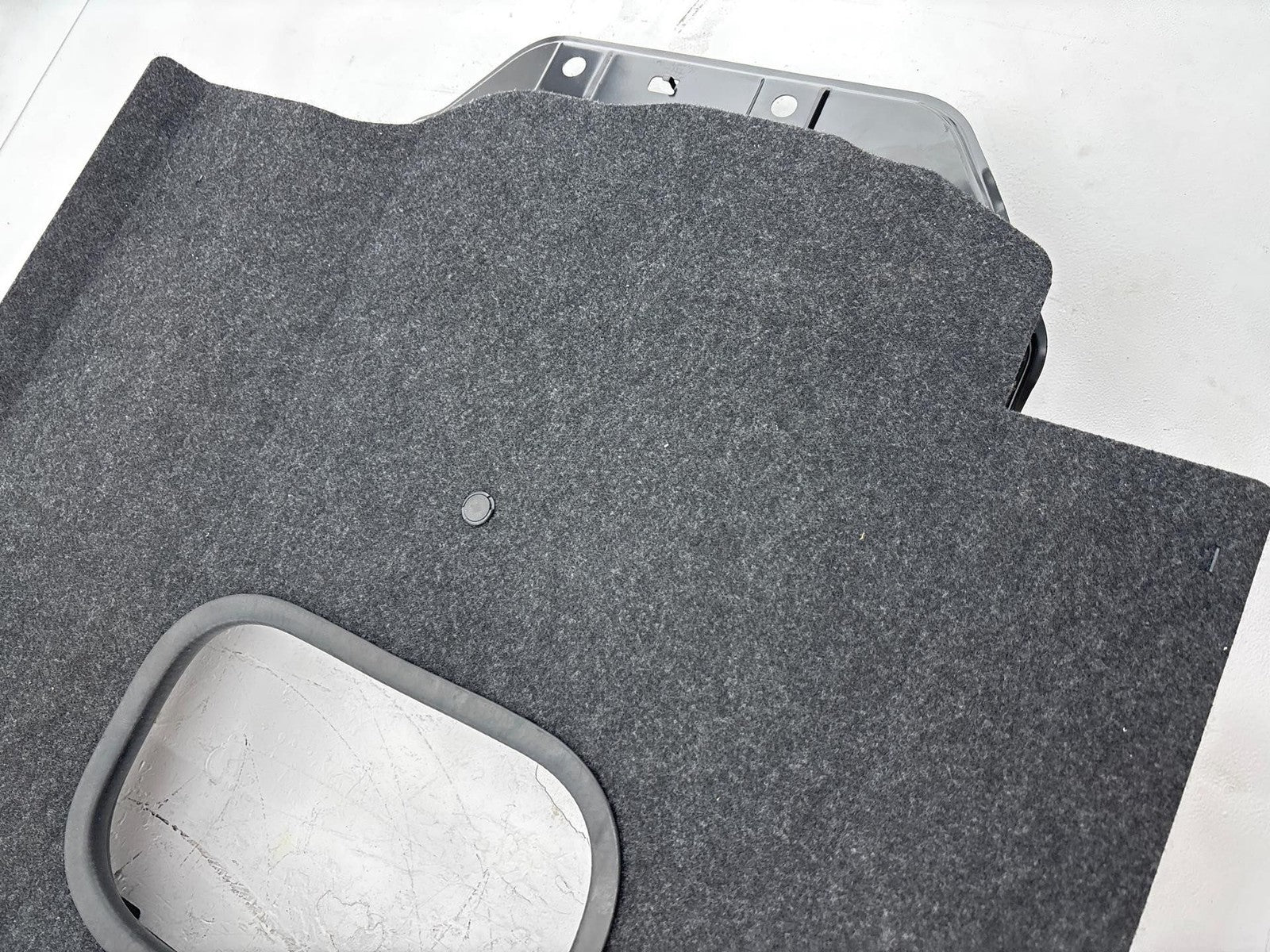14-20 Infiniti Q50 Trunk Compartment Back Seat Support Panel W/ Carpet Trim OEM