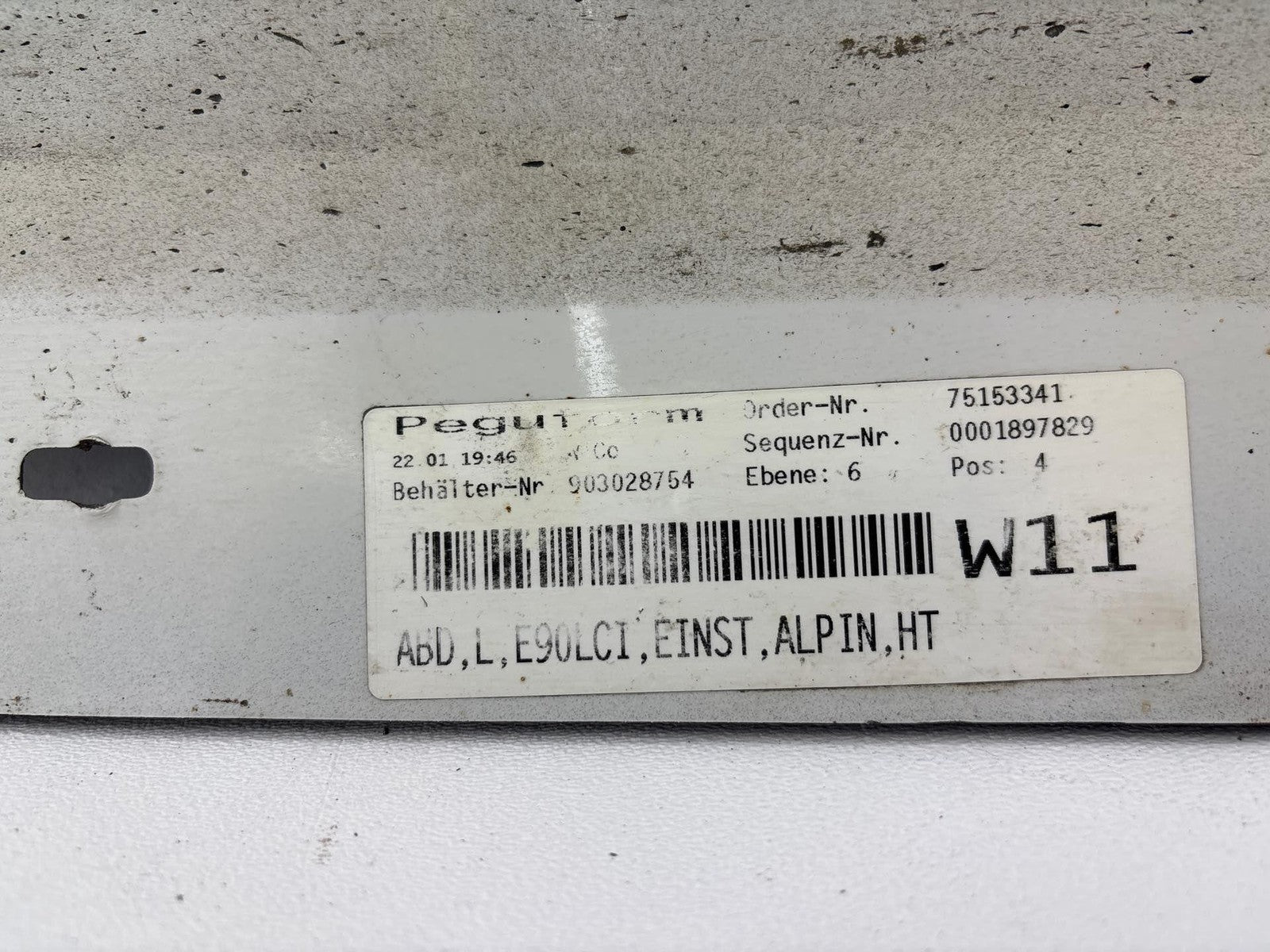 09-11 Bmw 328 335 E90 E91 Left Driver Side Skirt Rocker Panel Cover White Oem