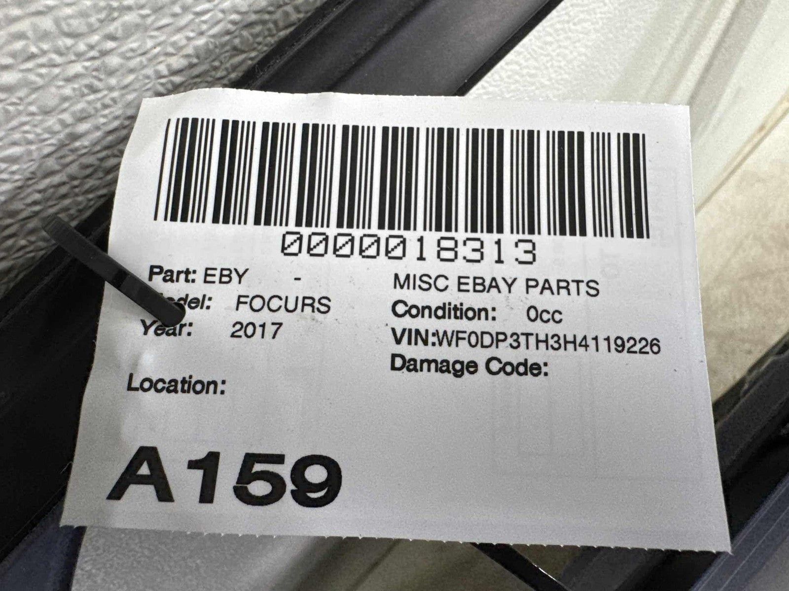 16-18 Ford Focus Rs Rear Right Door Shell Panel Oem