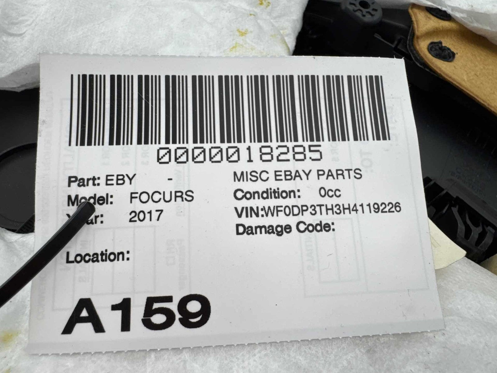 16-18 Ford Focus Rs Rear Left Door Panel Trim Cover Oem