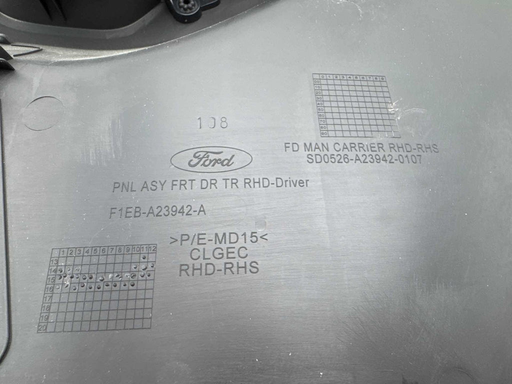 16-18 Ford Focus Rs Front Right Door Panel Trim Cover Oem