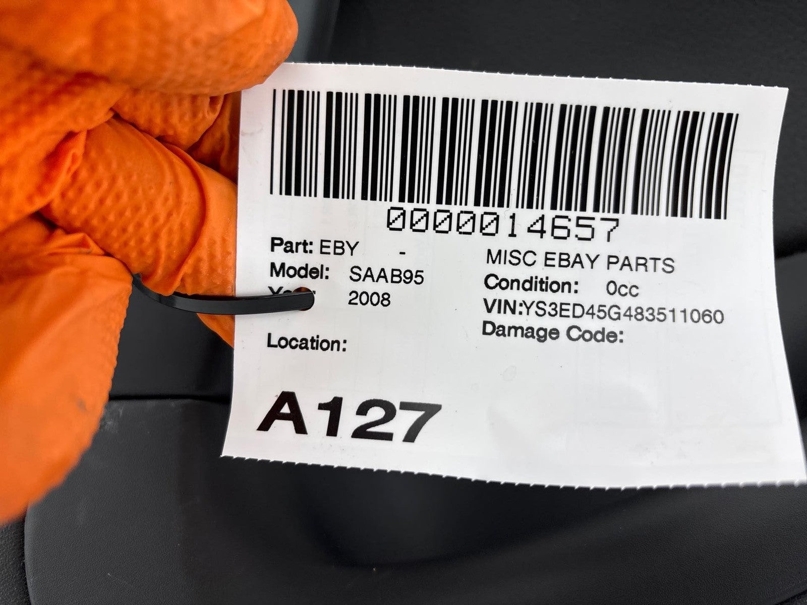 1999-2010 Saab 9-5 Aero Driver Left Rear Door Trim Panel Card