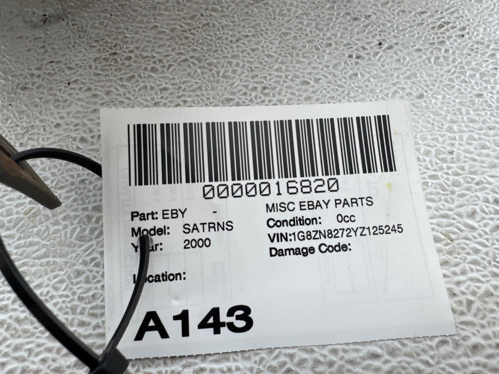 00-02 Saturn S Sw2 Front Passenger Side Fender Cover Panel Oem