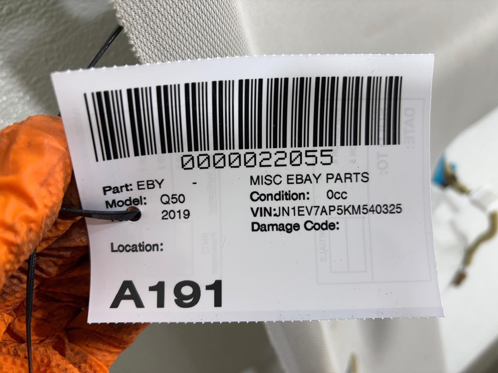 16 - 21 Infiniti Q50 Roof Upper Interior Overhead Headliner Cover Trim Panel OEM