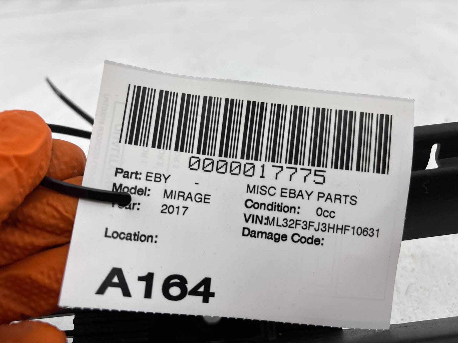 17-19 Mitsubishi Mirage Front Bumper Center Mesh Lower Grille OEM