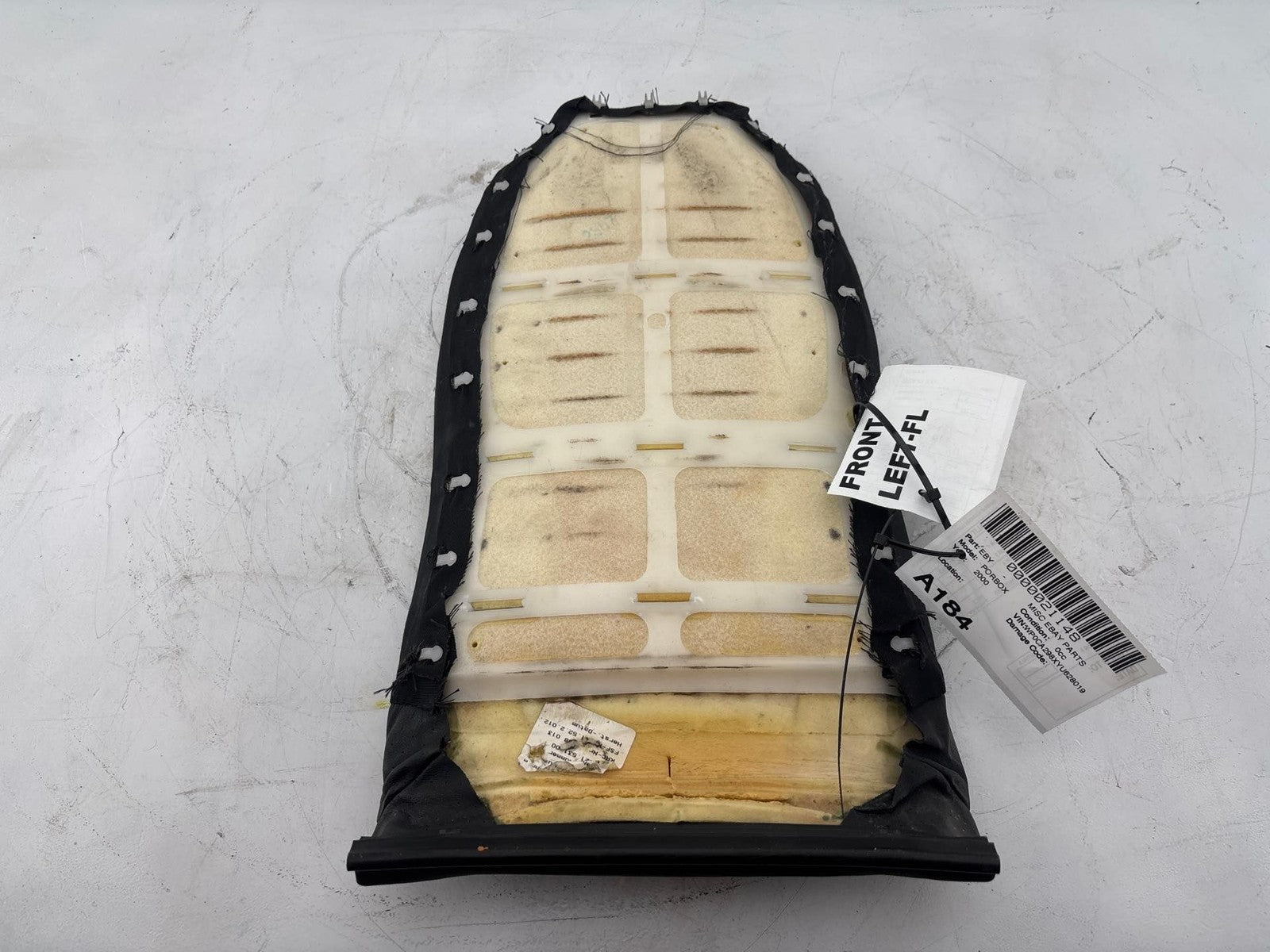 1997-2004 Porsche Boxster Front Left Side Upper Seat Backrest Cushion Black OEM