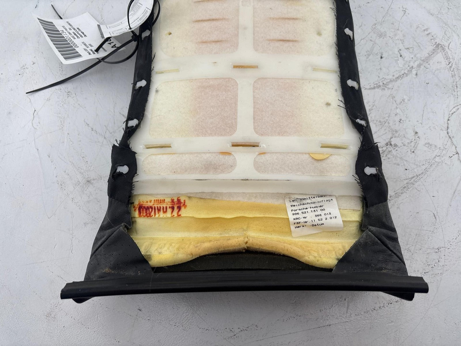 1997-2004 Porsche Boxster 986 Front Right Side Upper Seat Backrest Cushion OEM