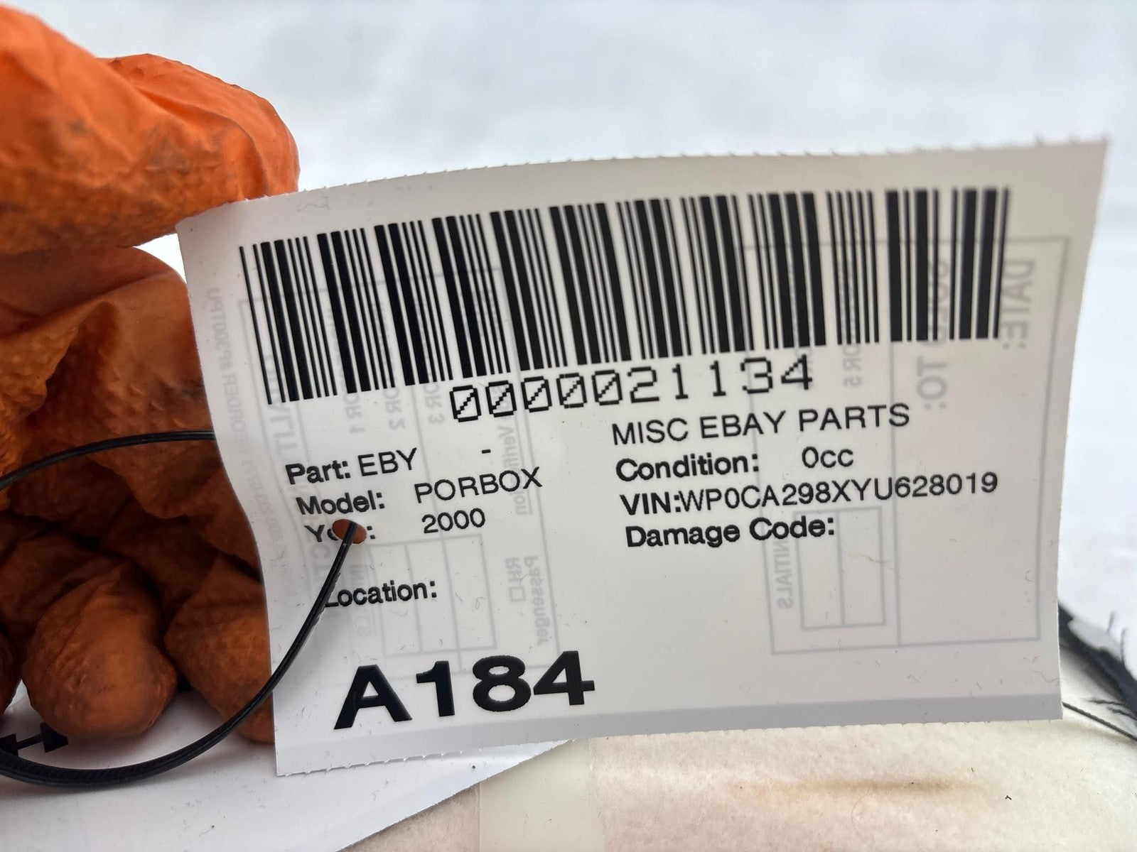 1997-2004 Porsche Boxster 986 Front Right Side Upper Seat Backrest Cushion OEM