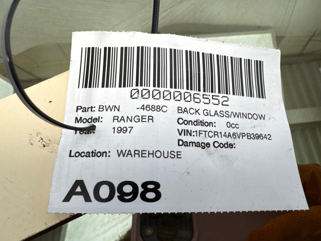 1983-1997 FORD RANGER REGULAR CAB SLIDING GLASS OEM